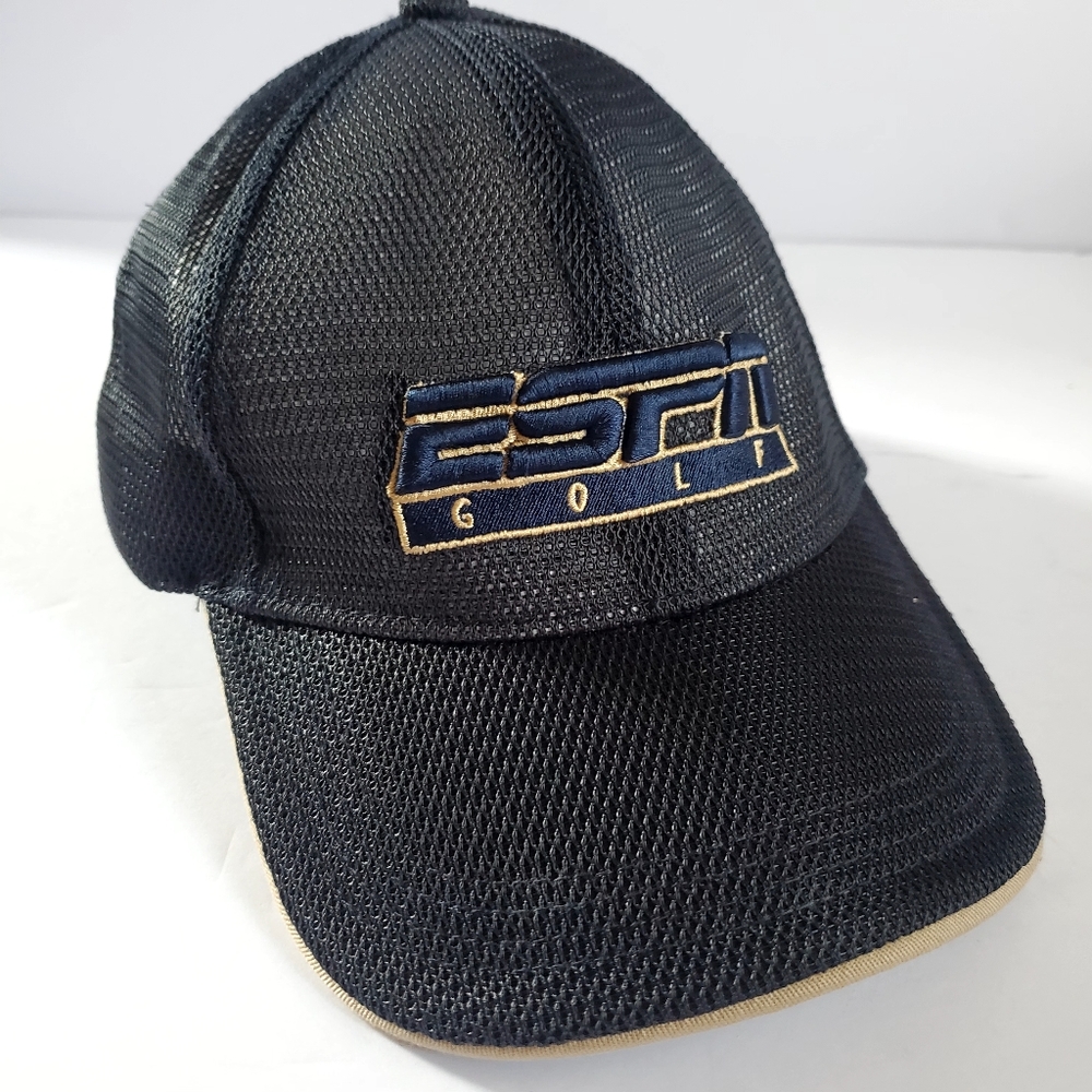 ESPN Golf Black Mesh Cap